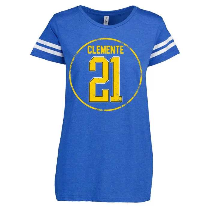 Clemente 21 Pittsburgh Enza Ladies Jersey Football T-Shirt