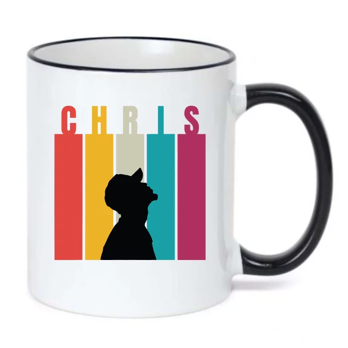 Chris 2024 Retro First Name Black Color Changing Mug