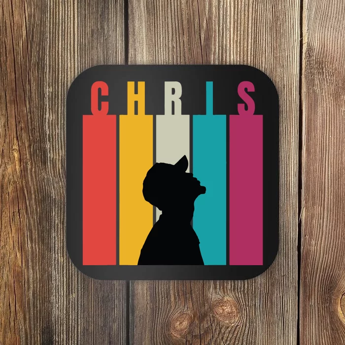 Chris 2024 Retro First Name Coaster