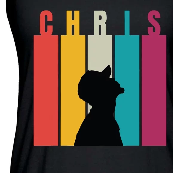 Chris 2024 Retro First Name Ladies Essential Flowy Tank