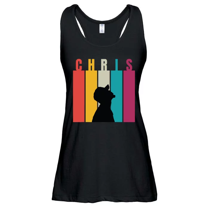 Chris 2024 Retro First Name Ladies Essential Flowy Tank