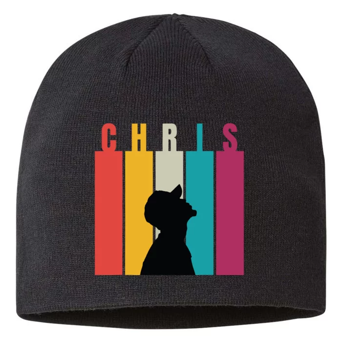 Chris 2024 Retro First Name 8 1/2in Sustainable Knit Beanie