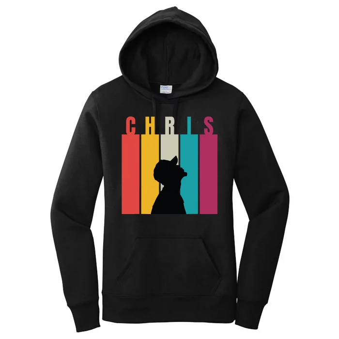 Chris 2024 Retro First Name Women's Pullover Hoodie