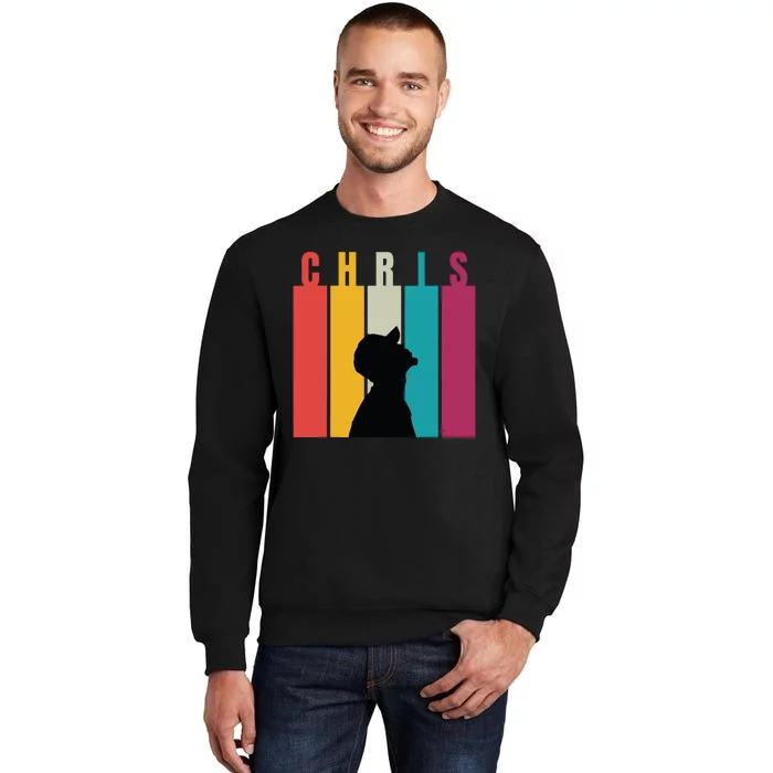 Chris 2024 Retro First Name Tall Sweatshirt