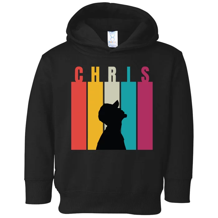 Chris 2024 Retro First Name Toddler Hoodie