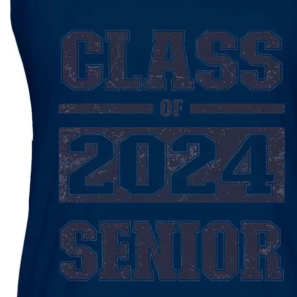 Class 2024 Senior 24 Graduation Or Back To School Ladies Essential Flowy Tank