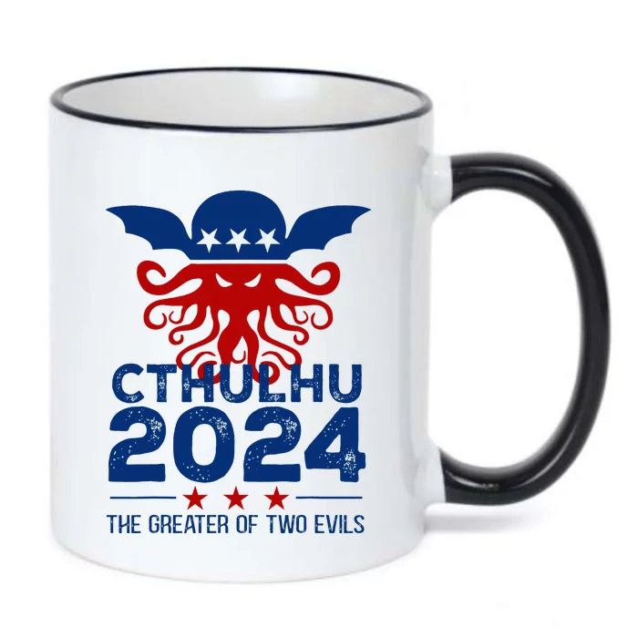 Cthulhu 2024 The Greater Of Two Evils Black Color Changing Mug