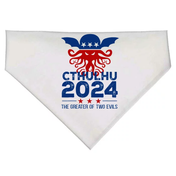 Cthulhu 2024 The Greater Of Two Evils USA-Made Doggie Bandana