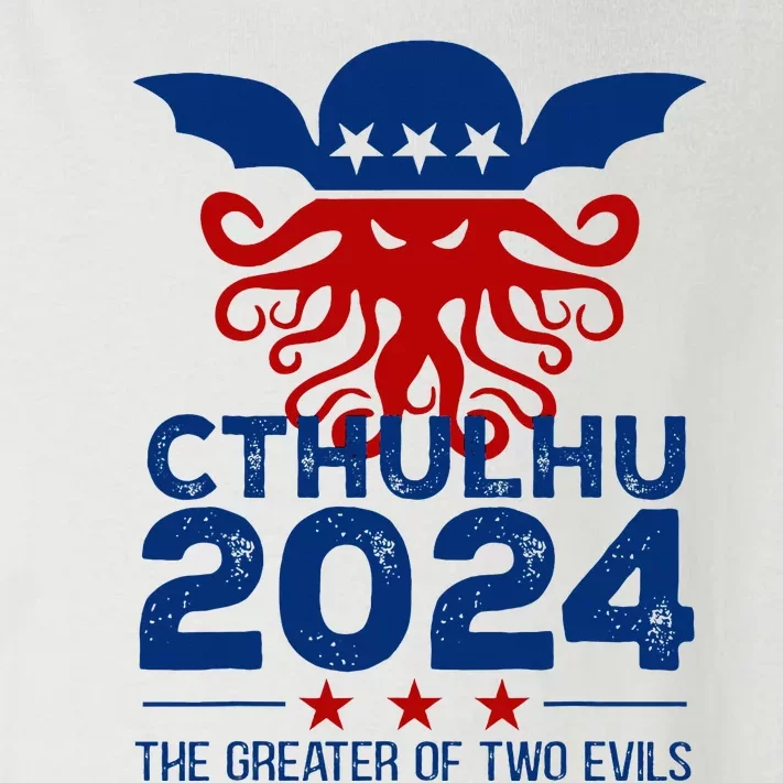 Cthulhu 2024 The Greater Of Two Evils Toddler Long Sleeve Shirt