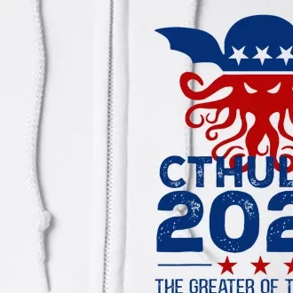 Cthulhu 2024 The Greater Of Two Evils Full Zip Hoodie