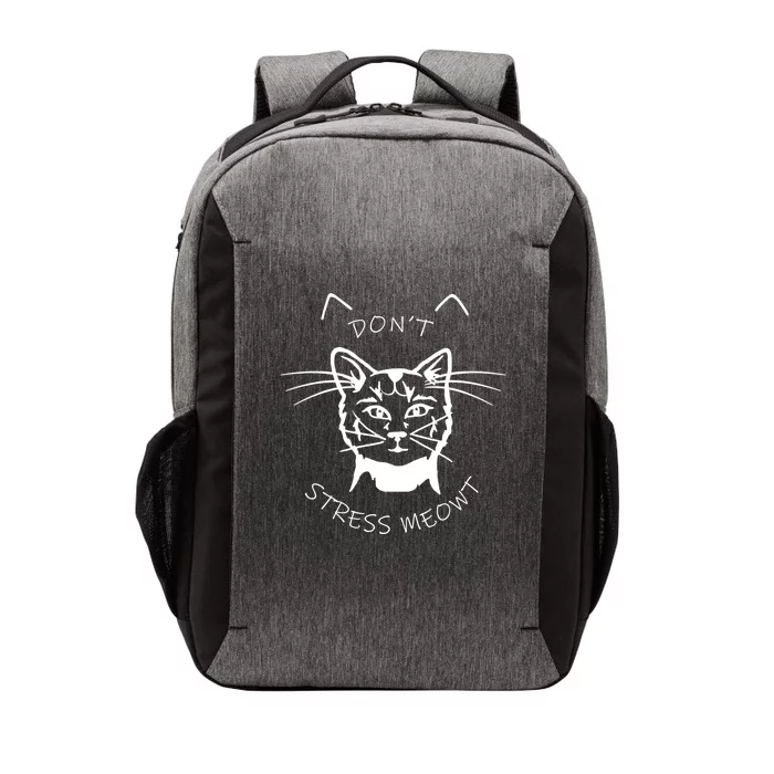 Cats 365 Angry Cat Meow Dont Stress Meowt Gift Funny Gift Vector Backpack