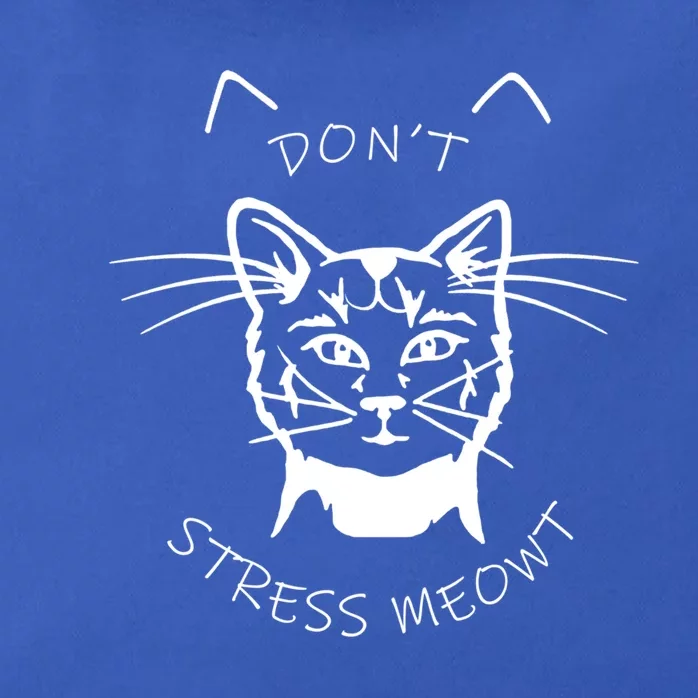 Cats 365 Angry Cat Meow Don't Stress Meowt Gift Zip Tote Bag