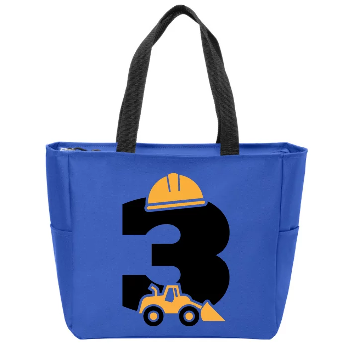 3rd Birthday Construction Gift For Birthday Boy Zip Tote Bag