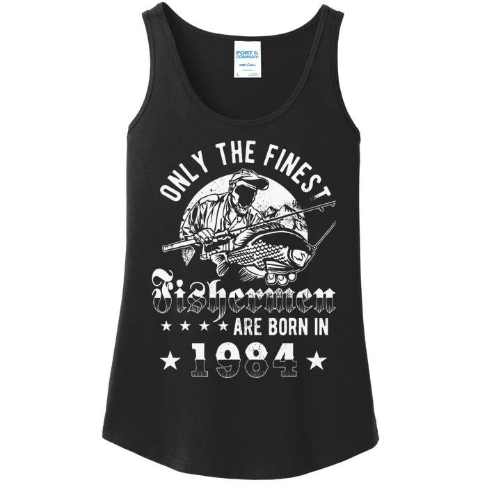 Cute 37th Birthday Gift For 37 Year Old Fishing Fisherman 1984 Ladies Essential Tank