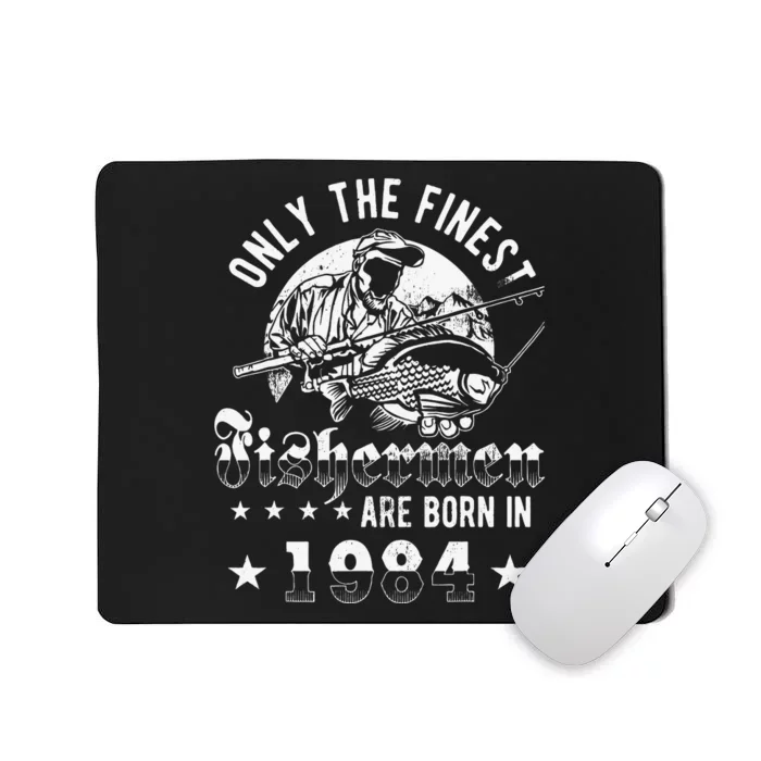 Cute 37th Birthday Gift For 37 Year Old Fishing Fisherman 1984 Mousepad