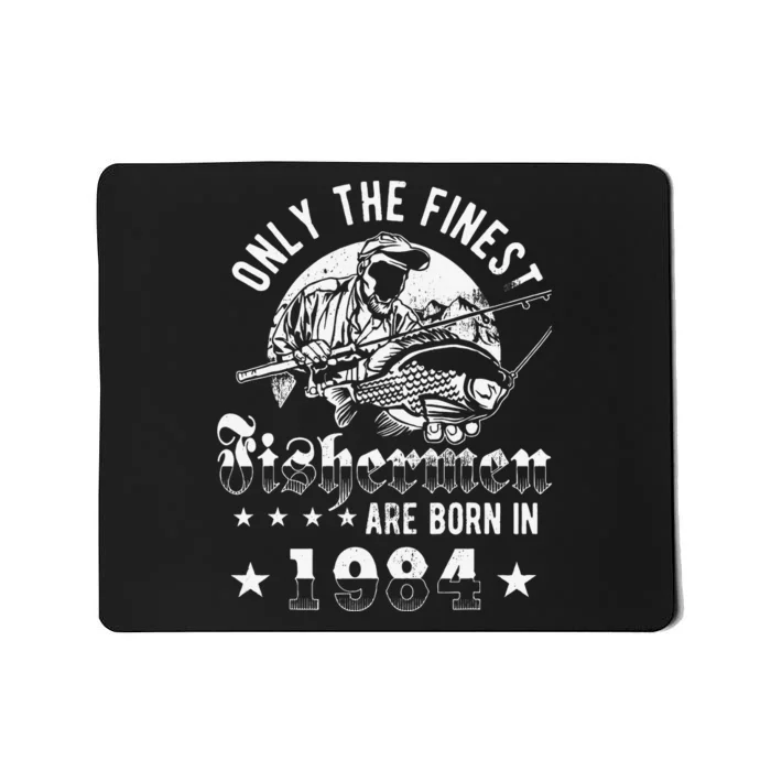 Cute 37th Birthday Gift For 37 Year Old Fishing Fisherman 1984 Mousepad