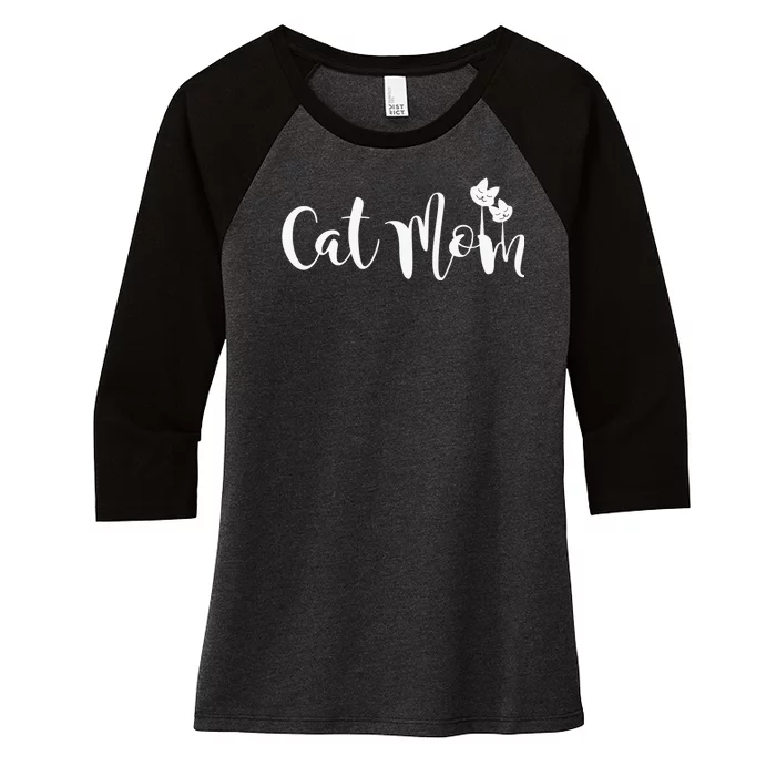 Cats 365 Cat Mom Graphic Pullover Hoodie Women's Tri-Blend 3/4-Sleeve Raglan Shirt