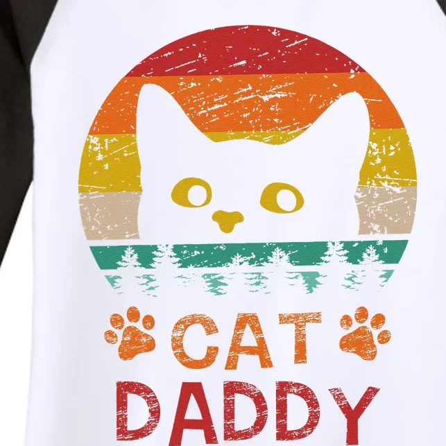 Cats 365 Cat Daddy Funny Dad Fathers Day Gift For Women's Tri-Blend 3/4-Sleeve Raglan Shirt