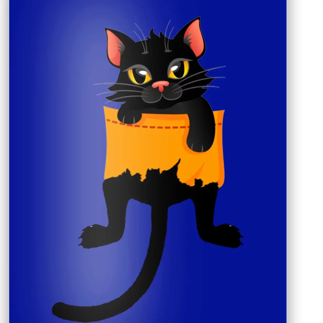 Cats 365 Cute Black Kitty In Pocket Cats Funny Gift Cute Gift Poster