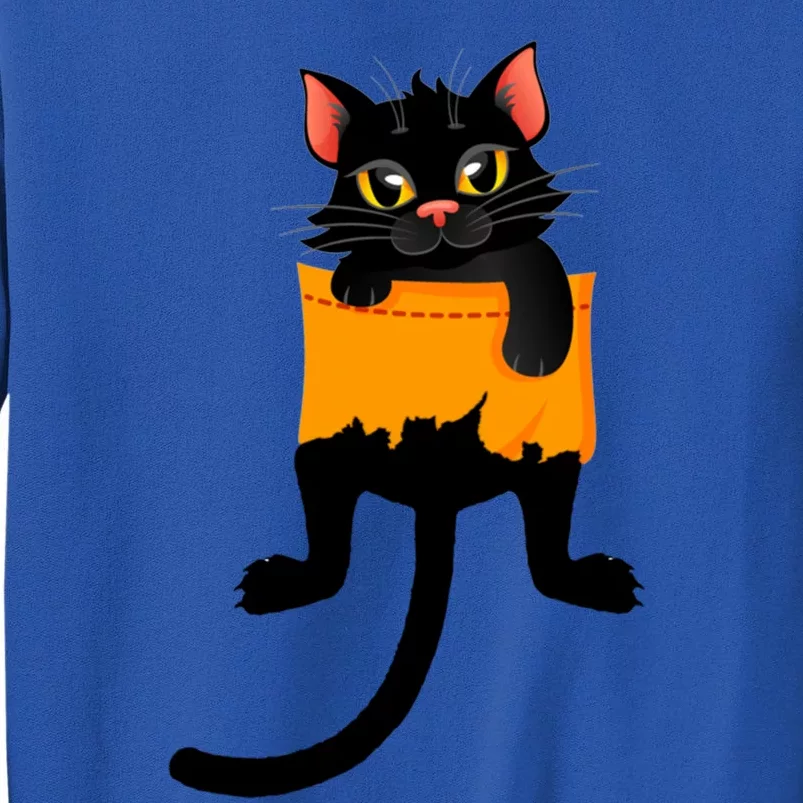 Cats 365 Cute Black Kitty In Pocket Cats Funny Gift Cute Gift Tall Sweatshirt