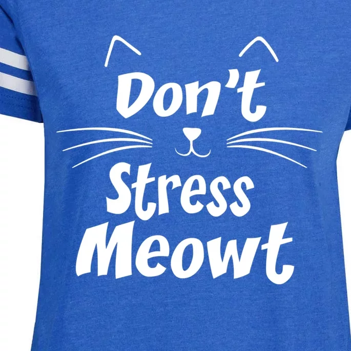 Cats 365 Dont Stress Meowt Gift Angry Cat Meow Gift Enza Ladies Jersey Football T-Shirt