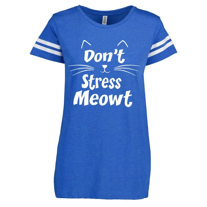 Cats 365 Dont Stress Meowt Gift Angry Cat Meow Gift Enza Ladies Jersey Football T-Shirt