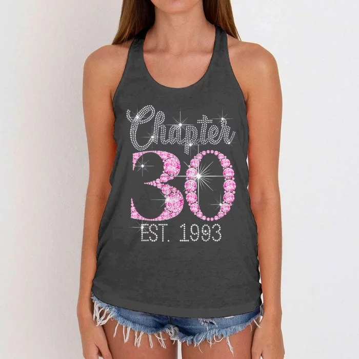 Chapter 30 EST 1993 30Th Birthday Gift For Cute Women's Knotted Racerback Tank