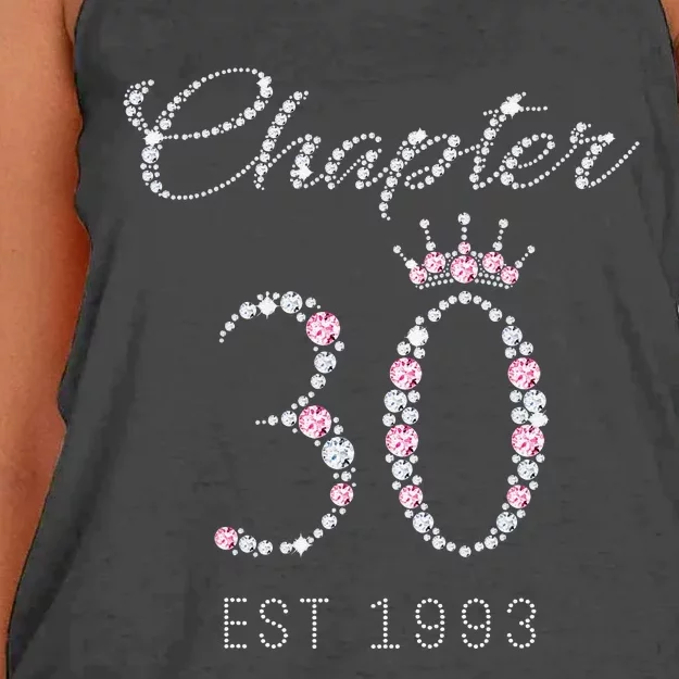 Chapter 30 EST 1993 30Th Birthday Gift For WoLove Women's Knotted Racerback Tank