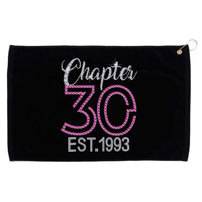 Chapter 30 EST 1993 30th Birthday Gift For Womens Grommeted Golf Towel