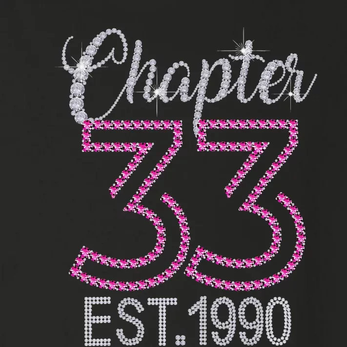 Chapter 33 EST 1990 33rd Birthday Gift For Womens Toddler Long Sleeve Shirt