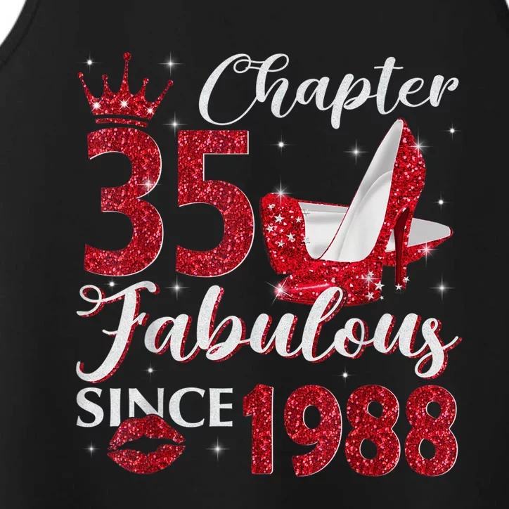 Chapter 35 Fabulous Since 1988 35Th Birthday Present Gift For Wo Performance Tank