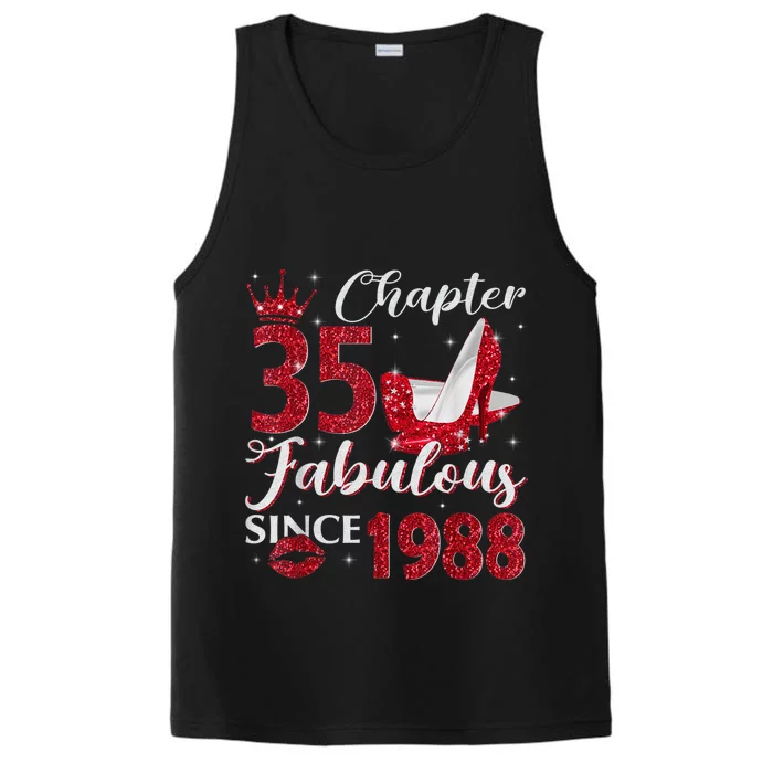 Chapter 35 Fabulous Since 1988 35Th Birthday Present Gift For Wo Performance Tank