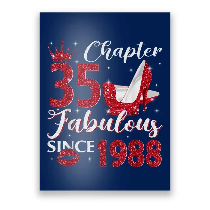 Chapter 35 Fabulous Since 1988 35Th Birthday Present Gift For Wo Poster