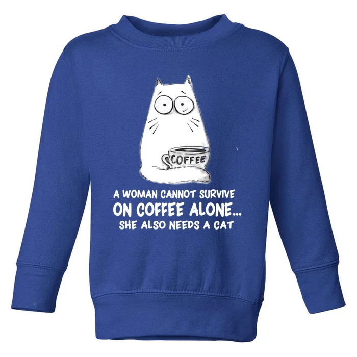 Cats 365 Funny Coffe And Cat Gift Toddler Sweatshirt