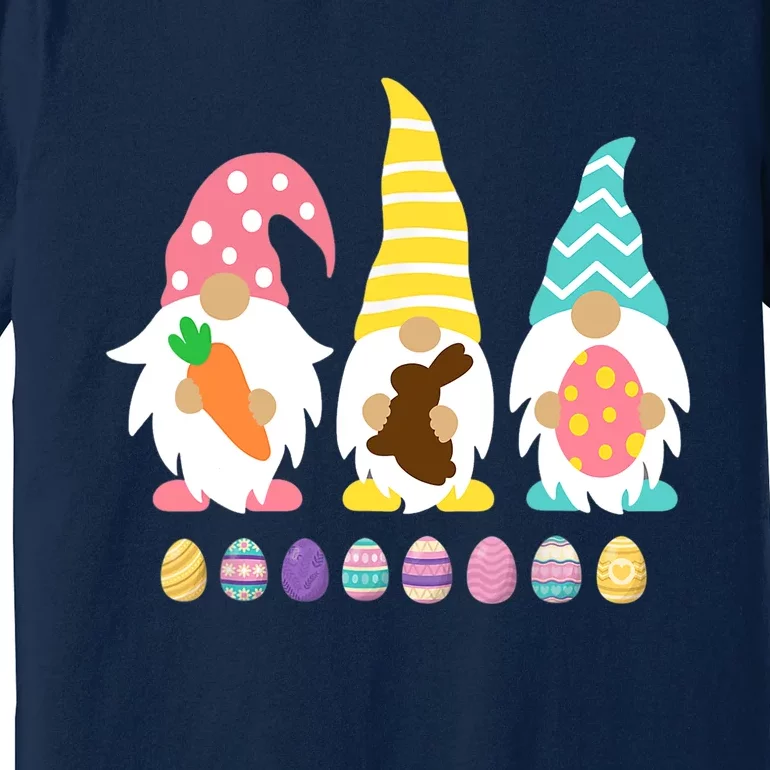 Cute 3 Gnomes Easter Squad Bunny Gnome Pastel Spring Easter Premium T-Shirt