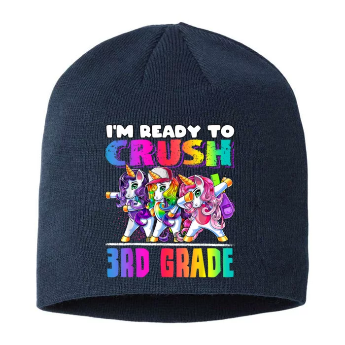 Crush 3rd Grade Dabbing Unicorn Back To School Backpack Girl 8 1/2in Sustainable Knit Beanie