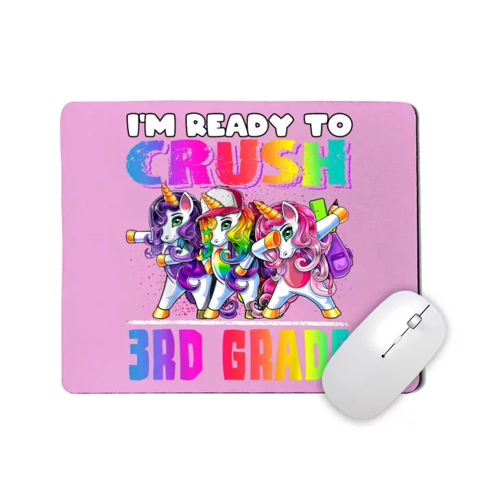 Crush 3rd Grade Dabbing Unicorn Back To School Backpack Girl Mousepad