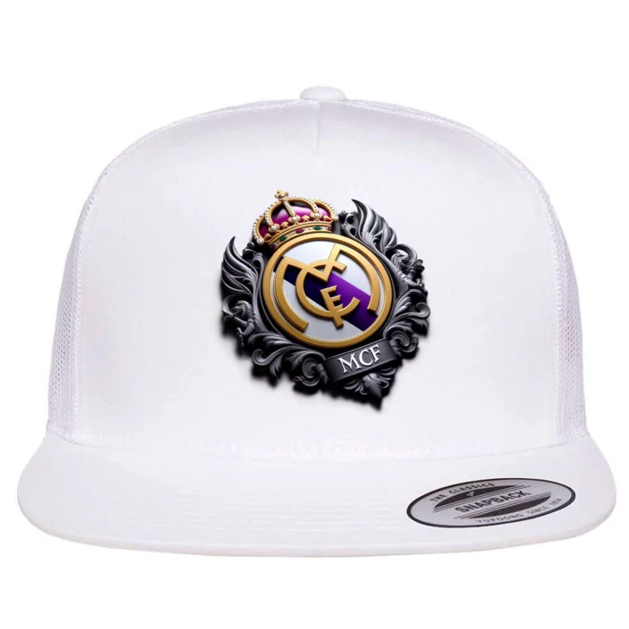 Cool 3d Madrid Cf Flat Bill Trucker Hat