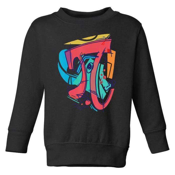 Cubist 3.14 Pi Number Symbol Math Science Pi Day Toddler Sweatshirt