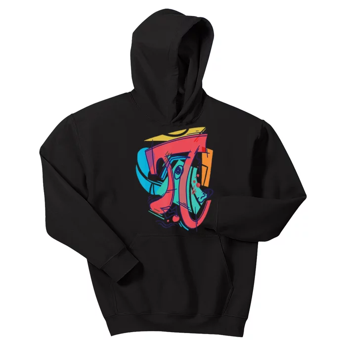 Cubist 3.14 Pi Number Symbol Math Science Pi Day Kids Hoodie