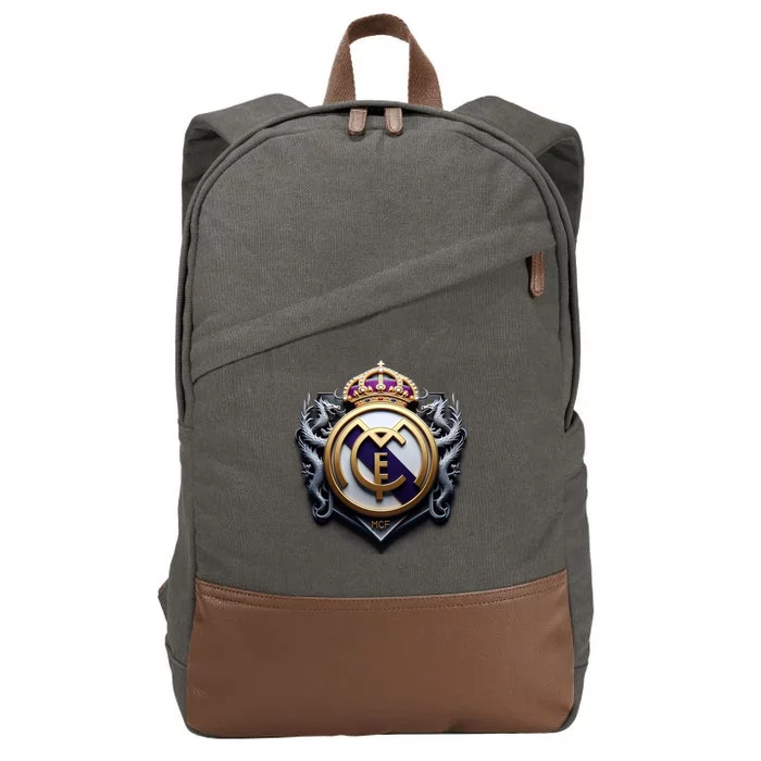 Cool 3d Real Madrid Cf Image Cotton Canvas Backpack