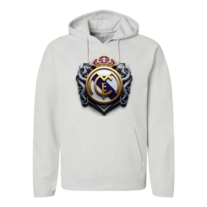 Cool 3d Real Madrid Cf Image Performance Fleece Hoodie