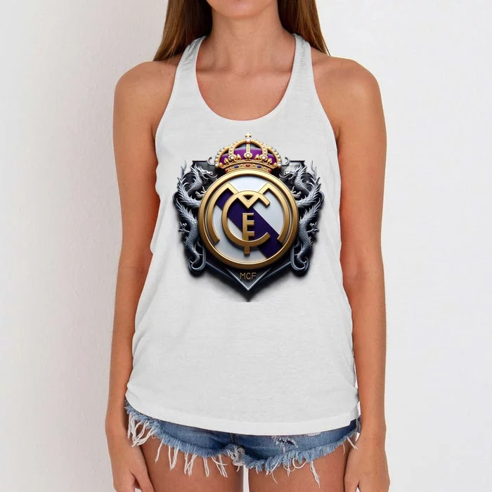 Cool 3d Real Madrid Cf Image Women's Knotted Racerback Tank