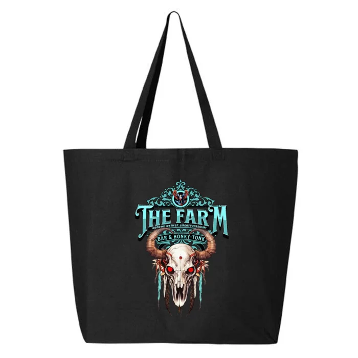 Cowskull 3 The Farm Liberty Missouri USA Bar Honkytonk 25L Jumbo Tote