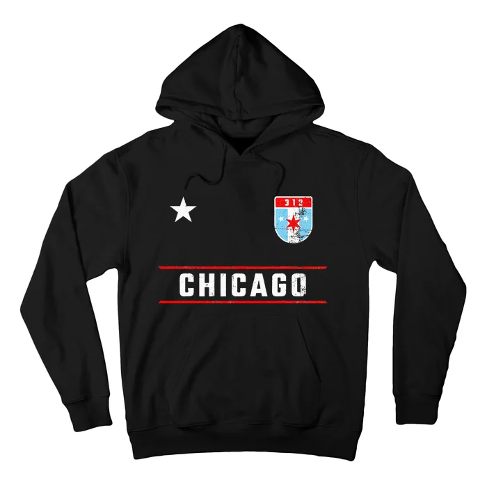 Chicago 312 Vintage Badge Vintage Er Hoodie