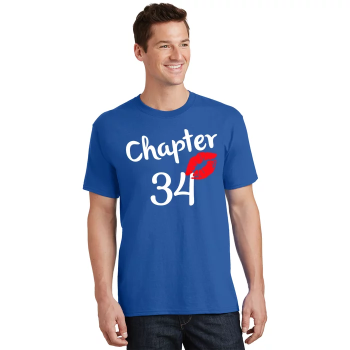 Chapter 34 Years 34th Happy Birthday Lips Born In 1987 Gift T-Shirt