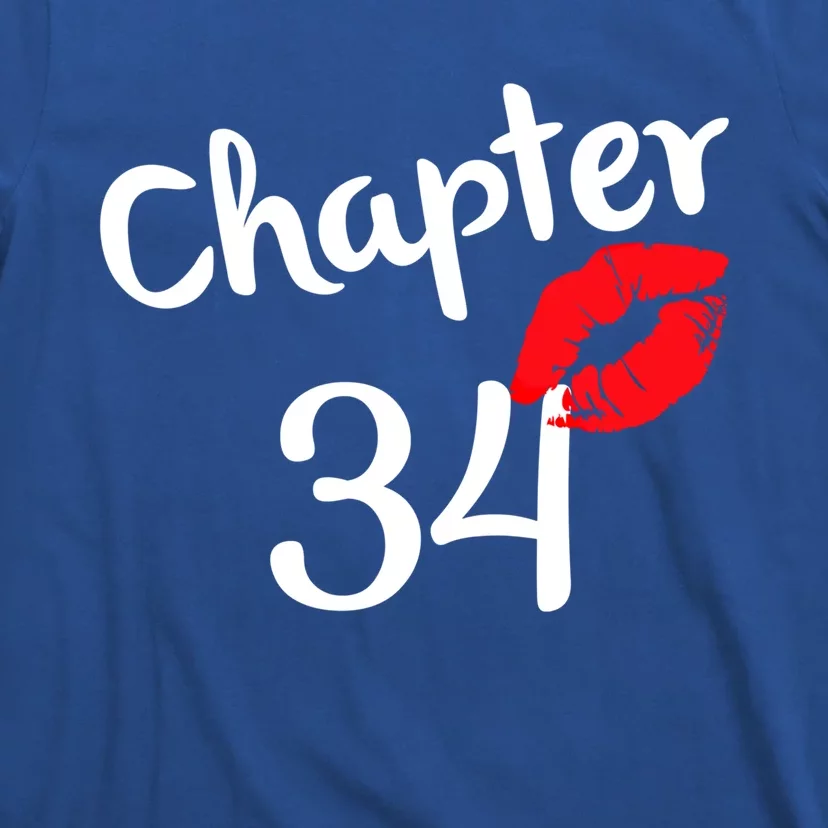 Chapter 34 Years 34th Happy Birthday Lips Born In 1987 Gift T-Shirt