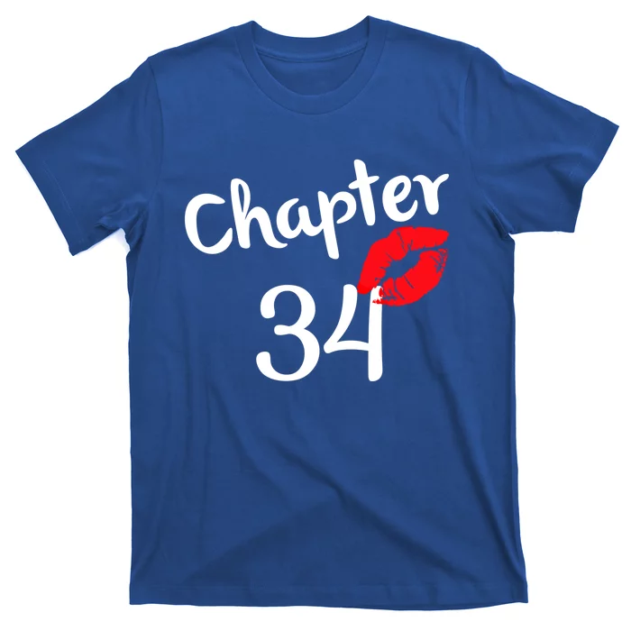 Chapter 34 Years 34th Happy Birthday Lips Born In 1987 Gift T-Shirt