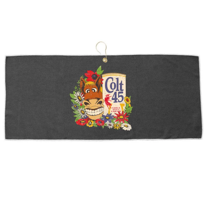 Colt 45 Beer Vintage Donkey Authentic Artwork Large Microfiber Waffle Golf Towel