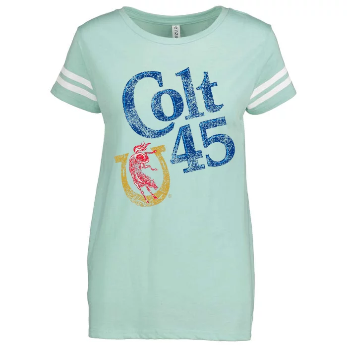 Colt 45 Beer Vintage Style Enza Ladies Jersey Football T-Shirt